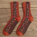Floral Funny Socks Women Warm Cotton Cute