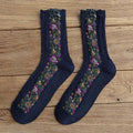 Floral Funny Socks Women Warm Cotton Cute