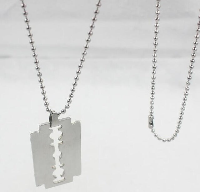 Stainless steel chains punk padlock necklaces