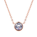 Cubic Rose Gold Color Pendant Necklace