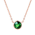 Cubic Rose Gold Color Pendant Necklace