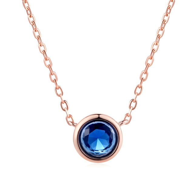 Cubic Rose Gold Color Pendant Necklace