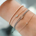 Women's Fashion Crystal Leaves Geometric Chain