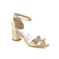 Woman Summer Shoes Silver Gold Pink Buckle