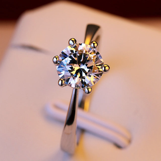 Classic Six Claw Gold Color Ring AAA Austria