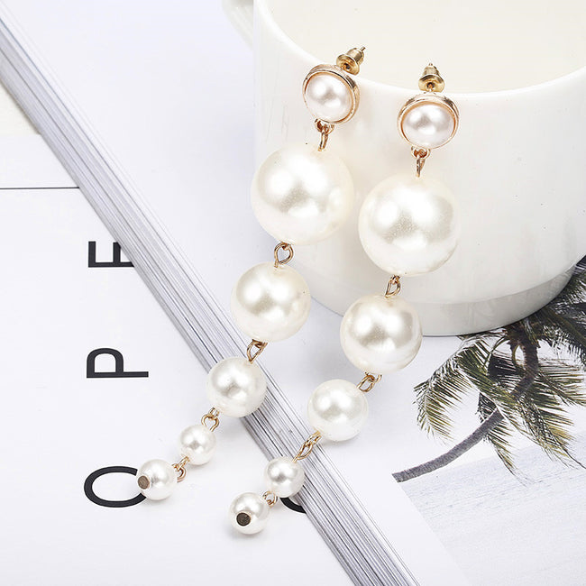Trendy Elegant Created Big Simulated Pearl Long