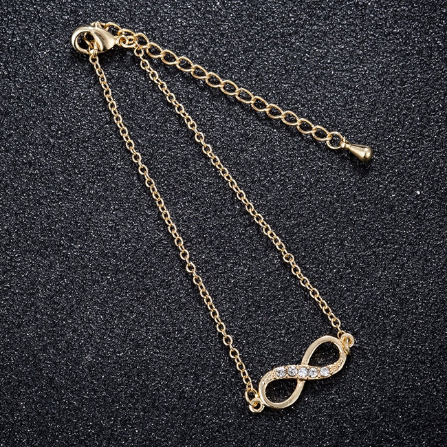 Fashion Infinity Bracelet for Women with Crystal