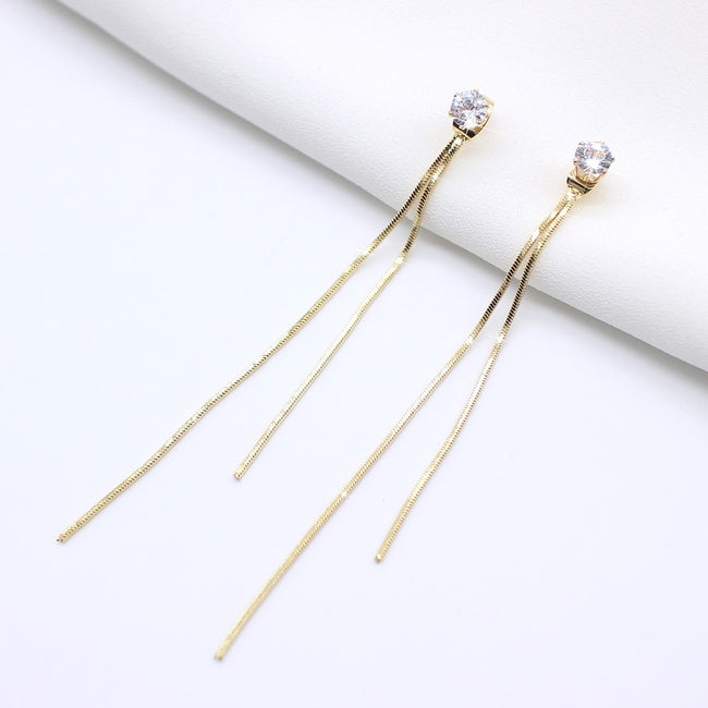 Dangle Hanging Rhinestone Long Drop Earrings