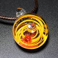 Galaxy Double Sided Pendant Necklace Glass