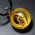 Galaxy Double Sided Pendant Necklace Glass