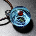 Galaxy Double Sided Pendant Necklace Glass