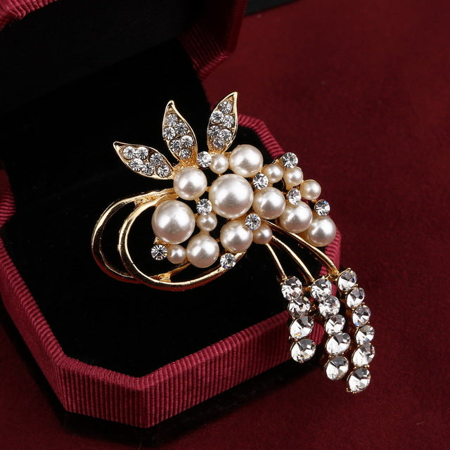 Fashion Jewelry Vintage Gold Brooch Pins Austria