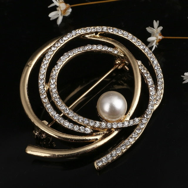 Fashion Jewelry Vintage Gold Brooch Pins Austria