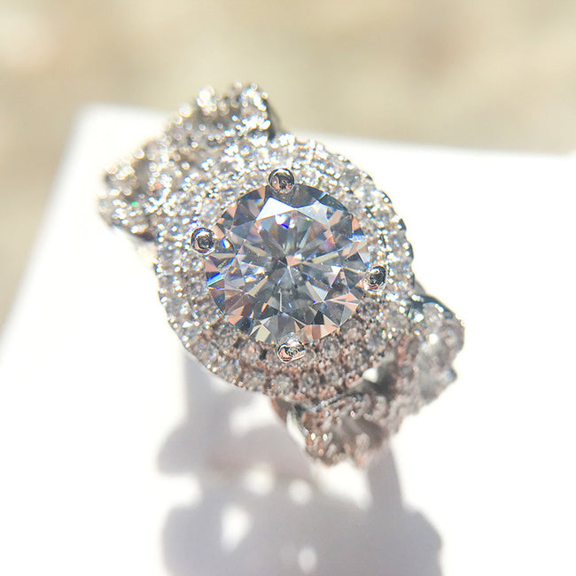 Big AAA Cubic Zirconia Engagement Rings