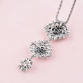 Vintage Gray Cubic Square Pendant Necklace