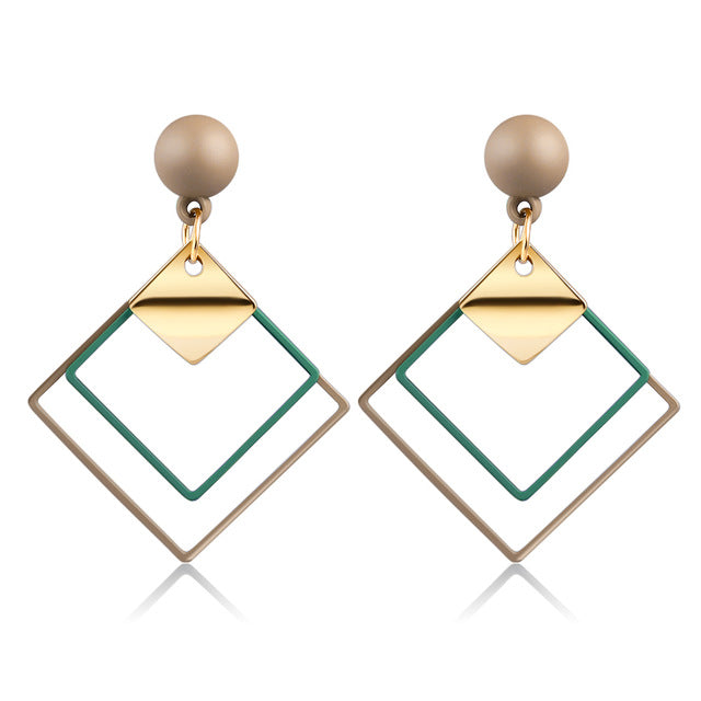 Korean Heart Statement Earrings for Women Fashion