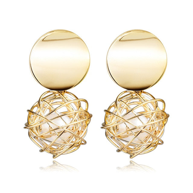 Korean Heart Statement Earrings for Women Fashion