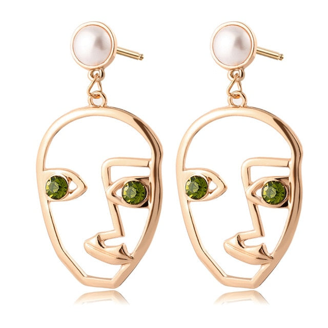 Korean Heart Statement Earrings for Women Fashion