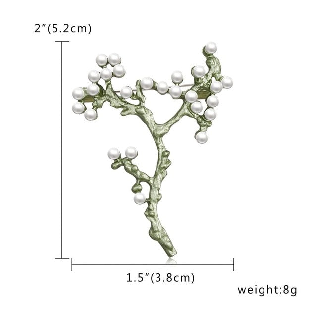 Brooch Carnation Plant Flower Vintage Green