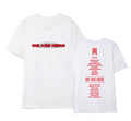 We are here world tour city names printing o neck t shirt