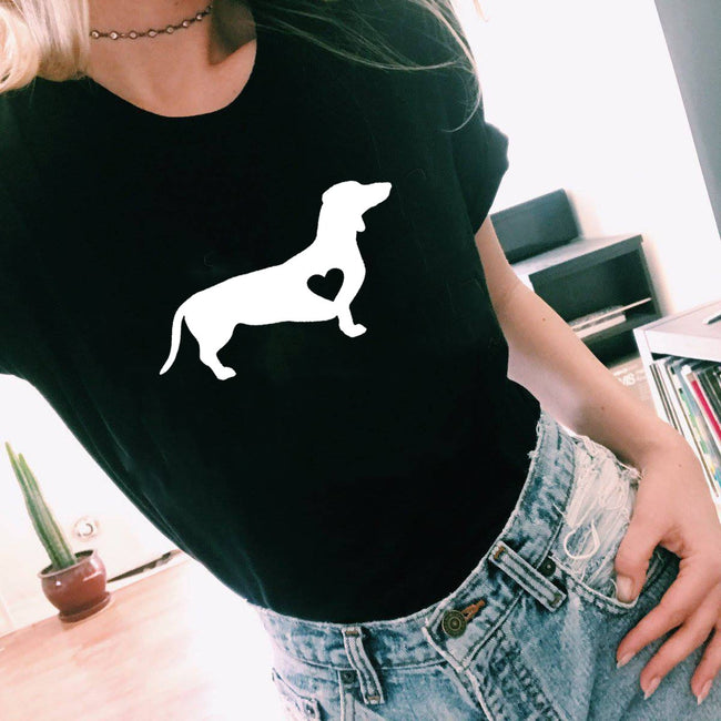 Love Dog T-Shirt Shirt Wiener Dog Shirt