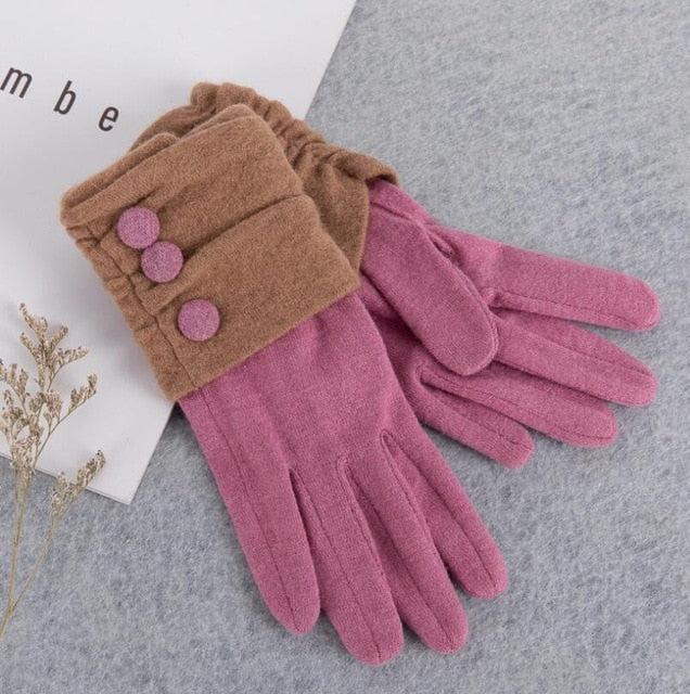 Warm Women Fashion Gloves Thick Touched