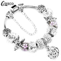 Fashion Silver Charms Bracelet Bangle For Women