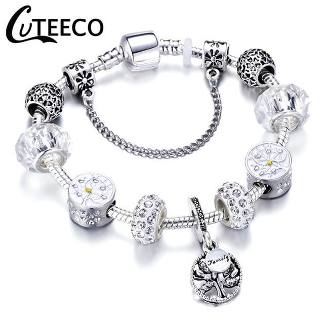 Fashion Silver Charms Bracelet Bangle For Women