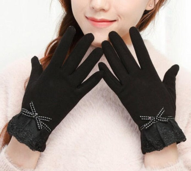 Outdoor Cashmere Gloves Warm Inverted Mitten