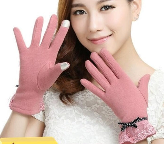 Outdoor Cashmere Gloves Warm Inverted Mitten