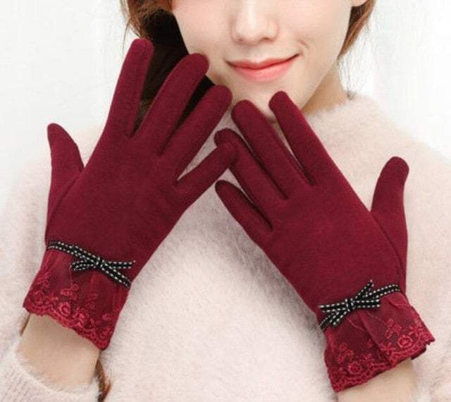 Outdoor Cashmere Gloves Warm Inverted Mitten