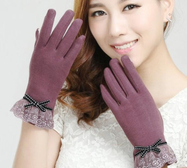 Outdoor Cashmere Gloves Warm Inverted Mitten