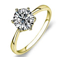Classic Six Claw Gold Color Ring AAA Austria