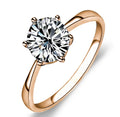 Classic Six Claw Gold Color Ring AAA Austria