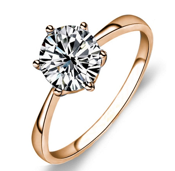 Classic Six Claw Gold Color Ring AAA Austria