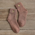 Embroidery love pattern woman socks warm