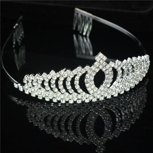 Gorgeous Silver Crystal Bridal Tiara Crown Bride