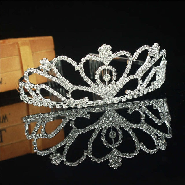 Gorgeous Silver Crystal Bridal Tiara Crown Bride