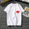 Printed Summer Black Round neck Casual Heartbeat