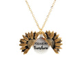 Fashion Bohemia Sunflower Double-layer Metal Pendant
