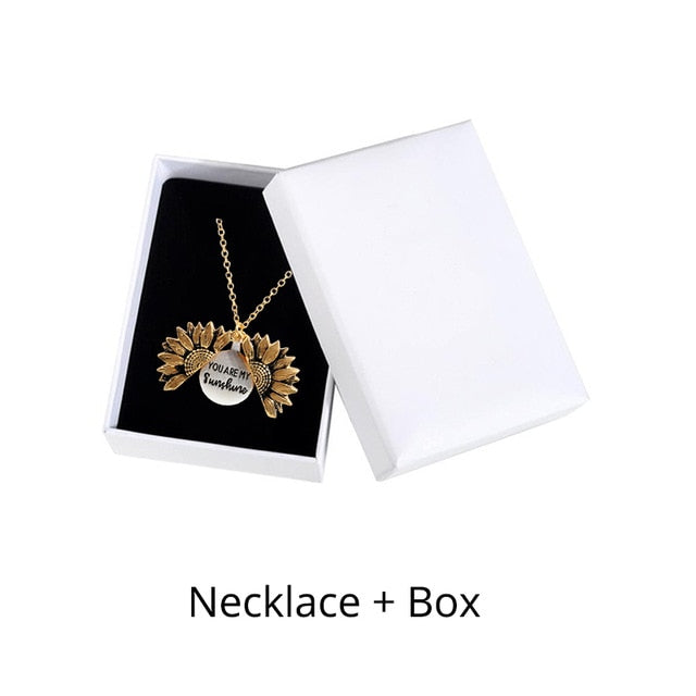 Fashion Bohemia Sunflower Double-layer Metal Pendant