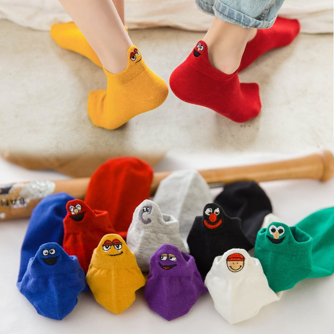 Women Socks Happy Fashion Ankle Funny Cotton