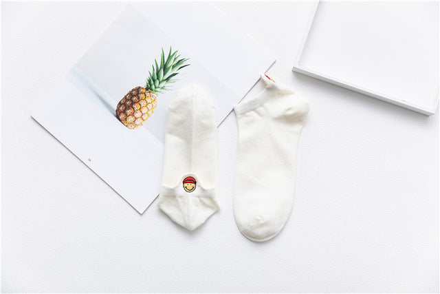 Women Socks Happy Fashion Ankle Funny Cotton
