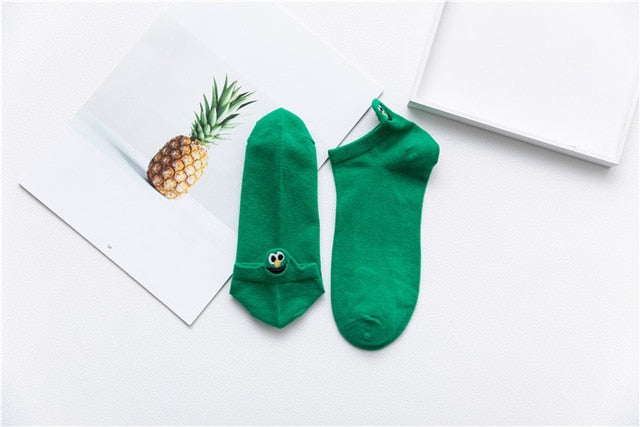 Women Socks Happy Fashion Ankle Funny Cotton