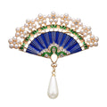 Fan Enamel Pin Vintage Brooches For Women