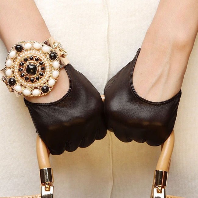 Genuine Leather Gloves Short Paragraph Fashion