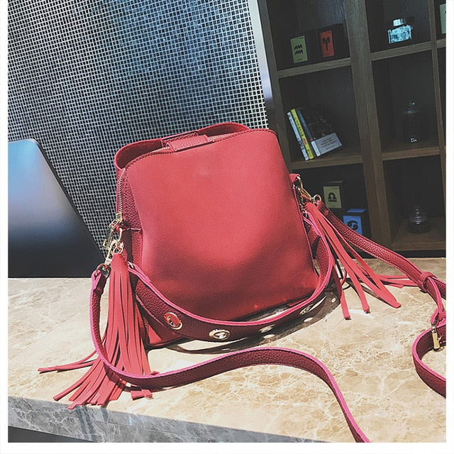 Fashion Scrub Women Bucket Bag Vintage