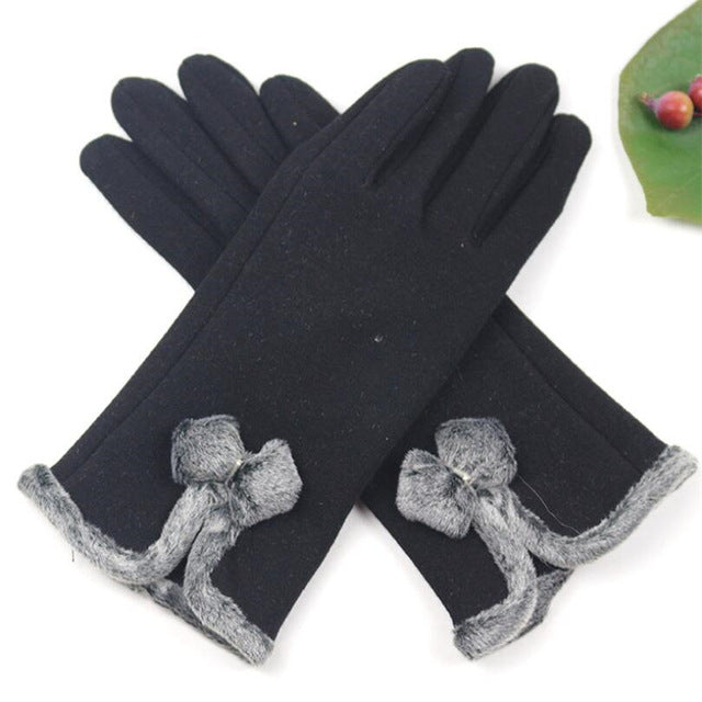 Warm Women Fashion Gloves Thick Touched