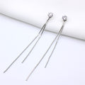 Dangle Hanging Rhinestone Long Drop Earrings
