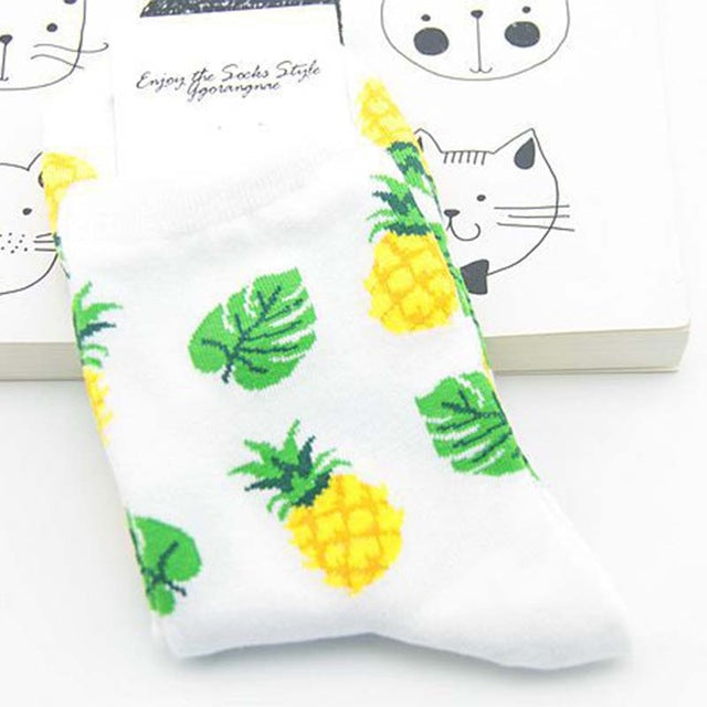 Pattern Art Socks Women Korean Animal Cactus